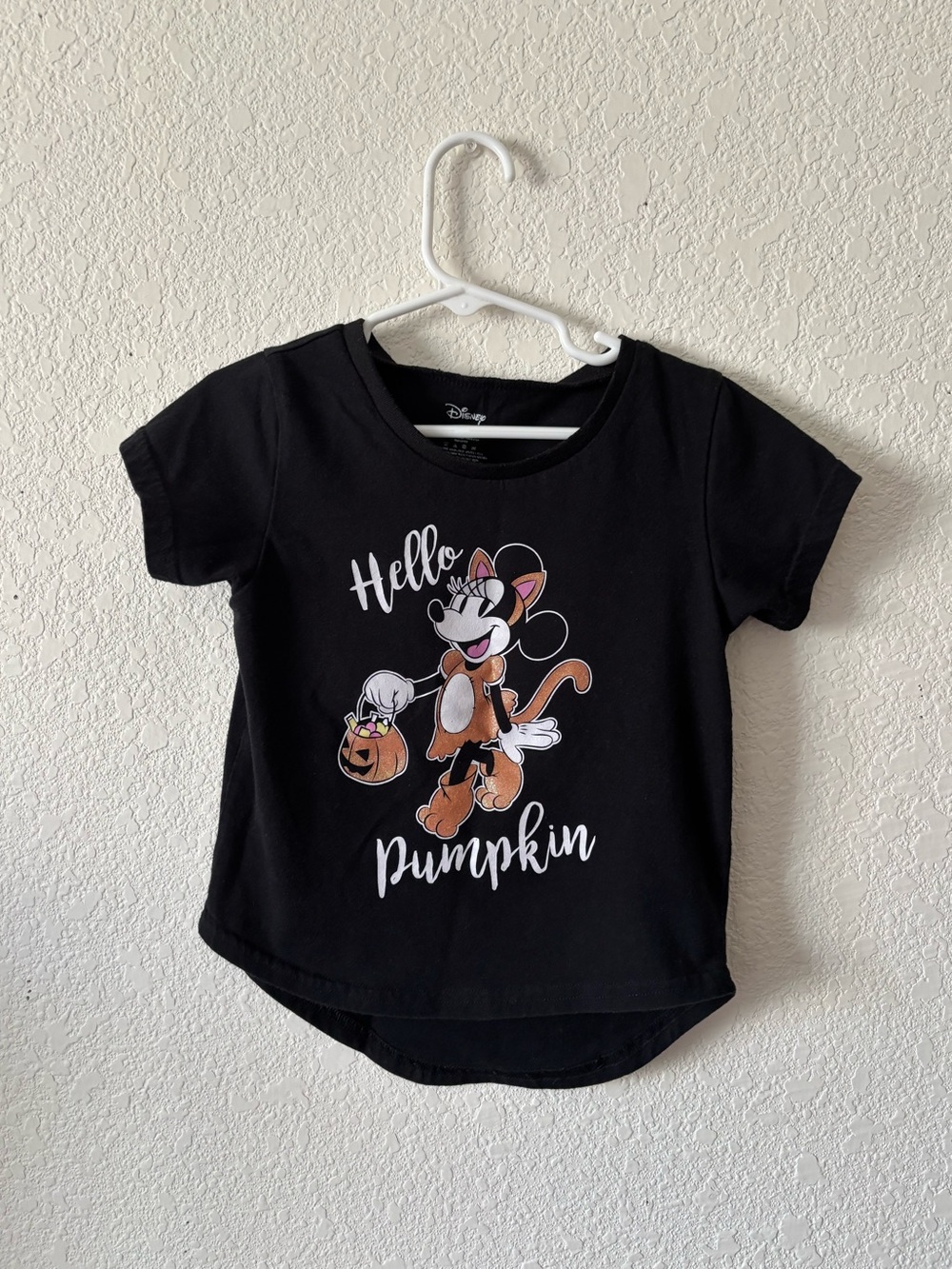 Disney Minnie Mouse Hello Pumpkin Halloween T-Shirt Kids Size 5T